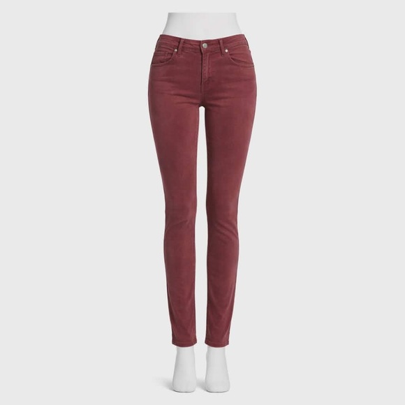 J Brand Denim - NWT. Size 28. J Brand Mid-Rise Super Skinny Luxe Sateen Pants - Imperial (mauve)